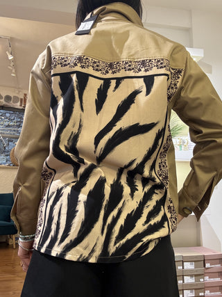 Giacca Annie Glam patch col. camel 
