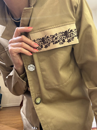 Giacca Annie Glam patch col. camel 