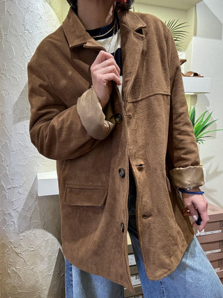Giubbino Haveone over camoscio col. cognac 