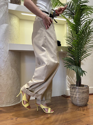 Pantalone Kontatto Barrell col. sabbia 