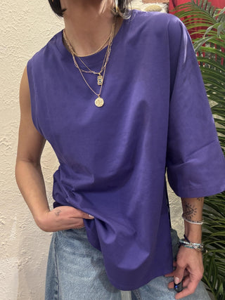 T-shirt Vicolo smanicata col. viola 