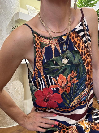 Abito Vicolo giraffe col. blu 