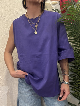 T-shirt Vicolo smanicata col. viola 