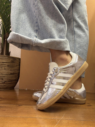 Adidas SAMBA OG W art.JR0035 argento righe bianche 