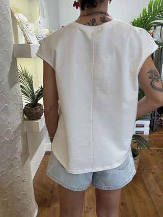 T-shirt Vicolo fondo svasato col. bianco 