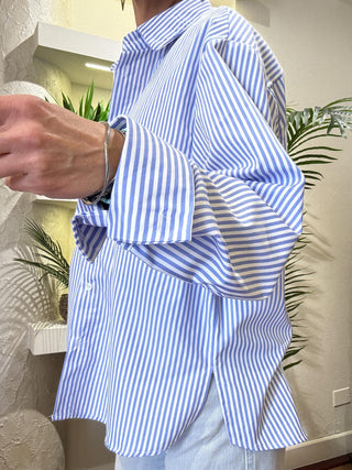 Camicia HaveOne righe col. bianco celeste 