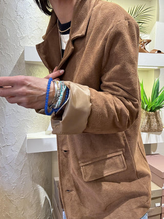 Giubbino Haveone over camoscio col. cognac 