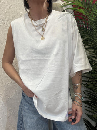 T- shirt Vicolo smanicata col. bainco 