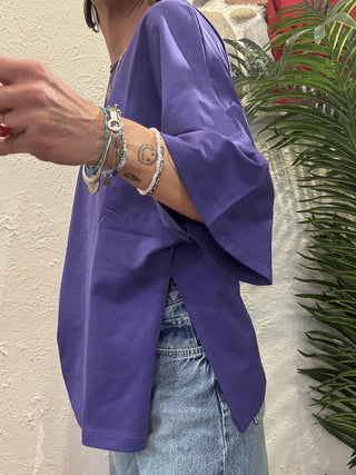 T-shirt Vicolo smanicata col. viola 