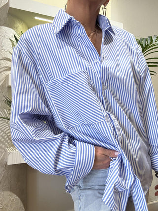 Camicia HaveOne righe col. bianco celeste 