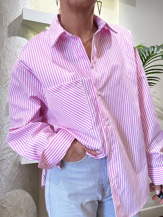 Camicia HaveOne a righe col. bianco rosa 