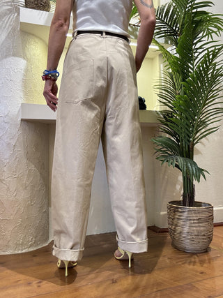 Pantalone Kontatto Barrell col. sabbia 