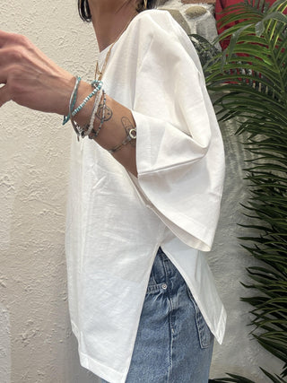 T- shirt Vicolo smanicata col. bainco 