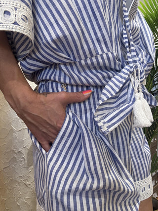 Camicia Philia Loft righe macramè 