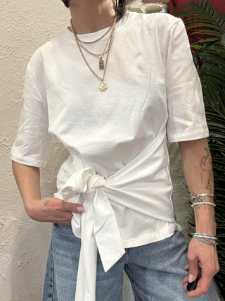 T-shirt Vicolo con nodo col. bianco 