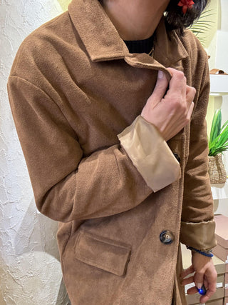 Giubbino Haveone over camoscio col. cognac 