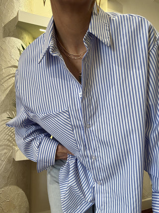 Camicia HaveOne righe col. bianco celeste 