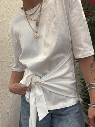 T-shirt Vicolo con nodo col. bianco 