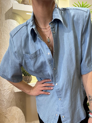 Camicia denim Haveone spallacci 