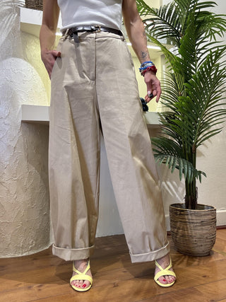Pantalone Kontatto Barrell col. sabbia 