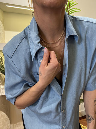 Camicia denim Haveone spallacci 