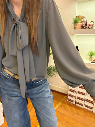 Blusa con fiocco Vicolo col. Grigio