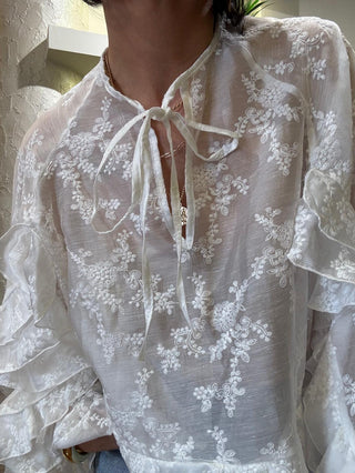 Camicia Haveone volant col. Avorio