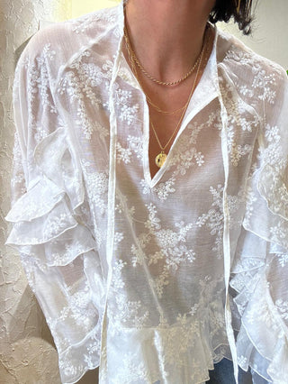Camicia Haveone volant col. Avorio