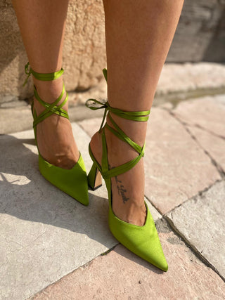 BIANCA DI pump Art. 02920 satin col. green