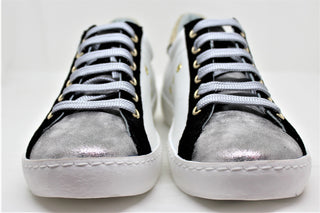 Sneakers GiadaCi art. 830 monet inox camoscio nero bianco cocco oro