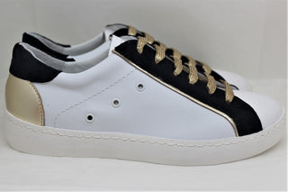 Sneaker Giada ci Art. 840 col. Bianco Blu scuro, Platino